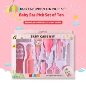 Complete Baby Care Set of 10 Pieces - Pink